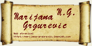 Marijana Grgurević vizit kartica